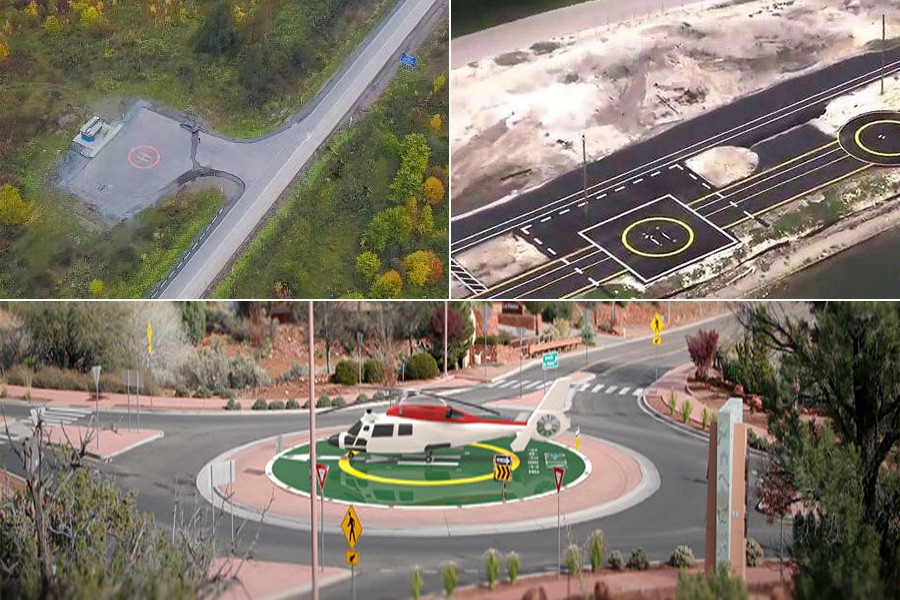 直升機(jī)坪要建在高速公路上了！